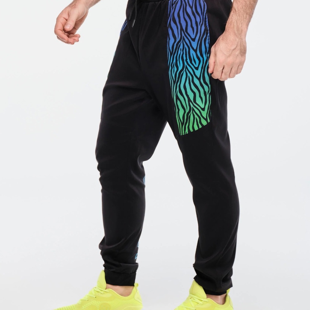 NWT Zumba Funscape Men's Woven Joggers, XL - Picture 4 of 10